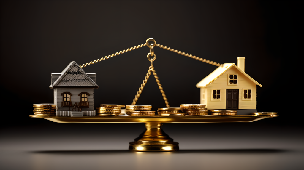 房子金币趋势摄影图