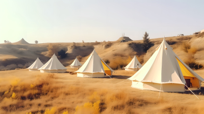 极简主义风格的帐篷近景摄影图片