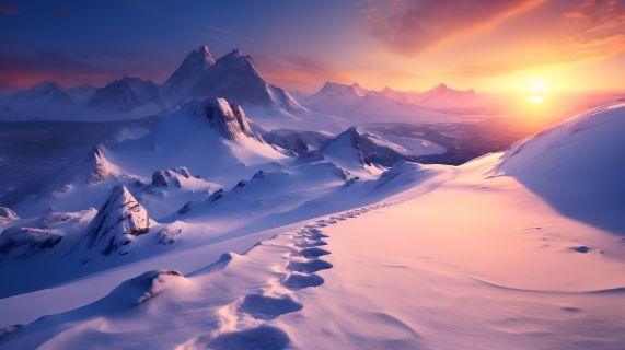 超高清雪景纯净大自然摄影图片