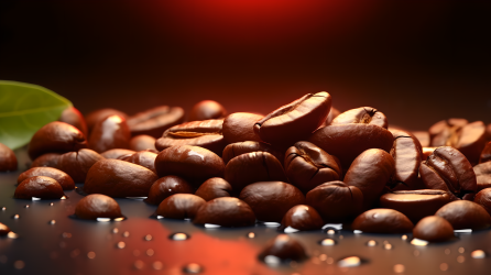 肉桂巧克力与咖啡豆拼凑的拍摄图片