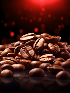 肉桂巧克力咖啡豆摄影图片