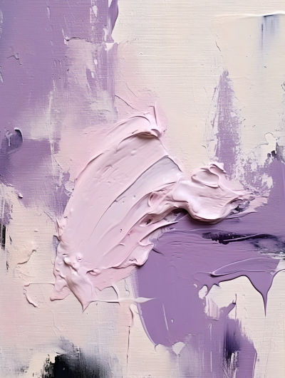 简洁抽象油画浅紫色调白色背景摄影图片