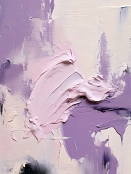 简洁抽象油画浅紫色调白色背景摄影图片