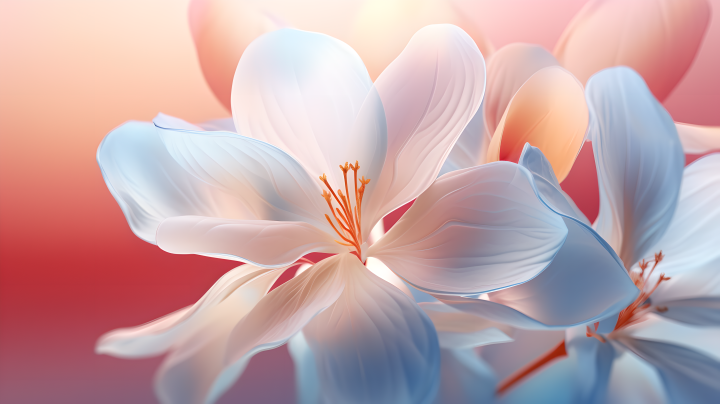 流动透明的迷幻色彩花瓣摄影版权图片下载