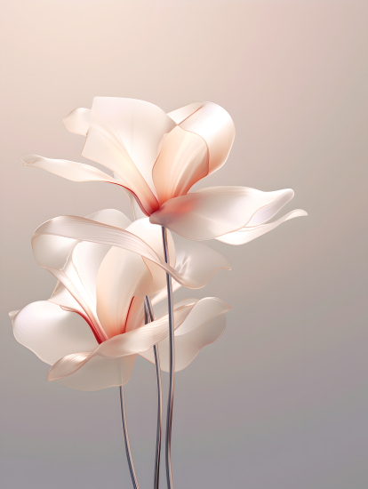 流动透明的花瓣摄影图片