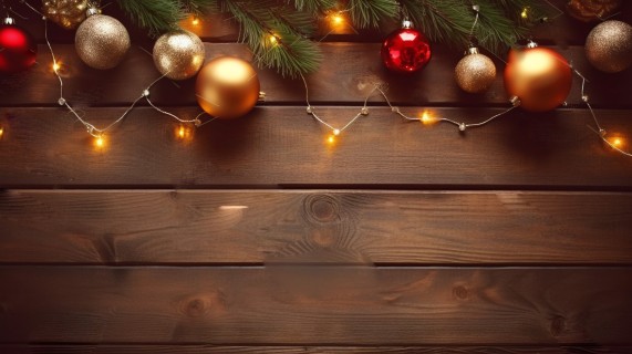 圣诞装饰木背景摄影图片