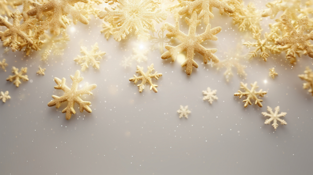 绚丽的金色雪花背景摄影版权图片下载