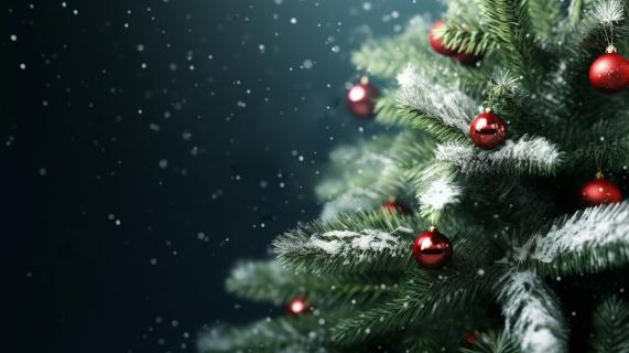高清圣诞树背景摄影图