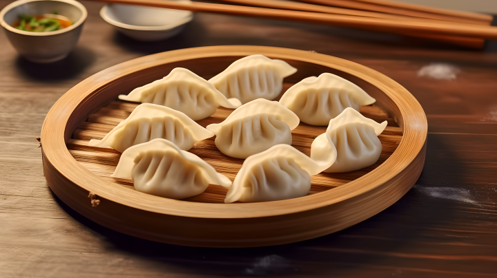 鲜美的中式饺子摄影版权图片下载