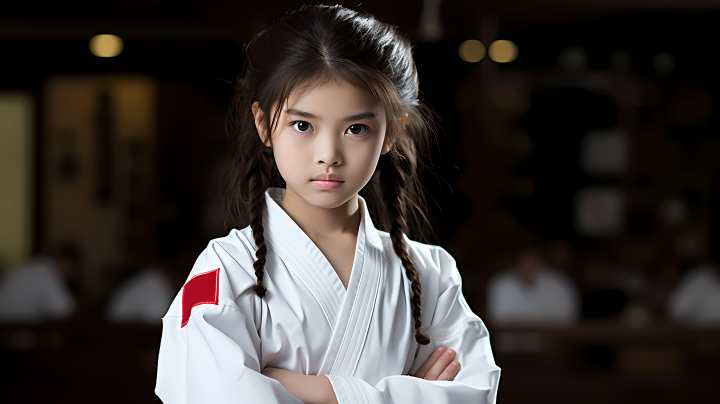 竞技跆拳道亚洲中国女孩摄影图版权图片下载