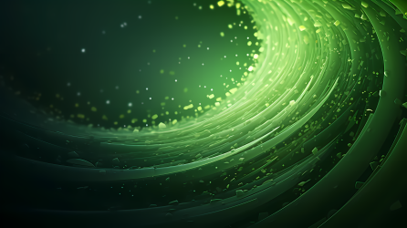 无垠星屑螺旋形状绿色抽象背景摄影图片