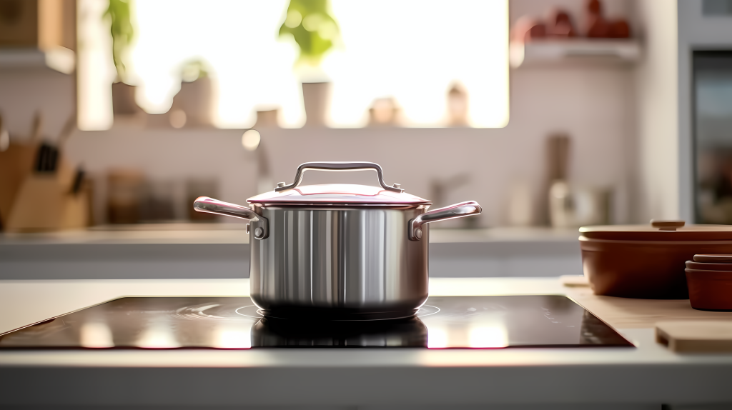 厨房好物煮饭锅摄影图