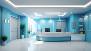 公司前台布置摄影图片