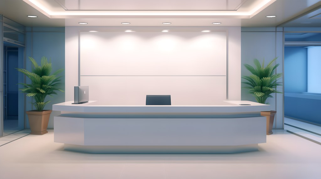 装修公司前台背景墙摄影版权图片下载