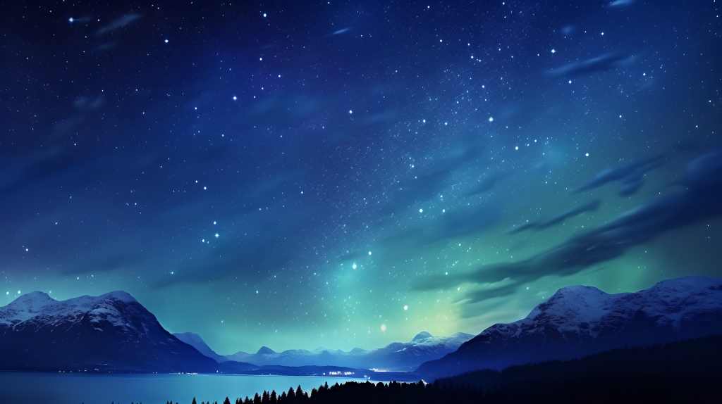 唯美星空夜景摄影图