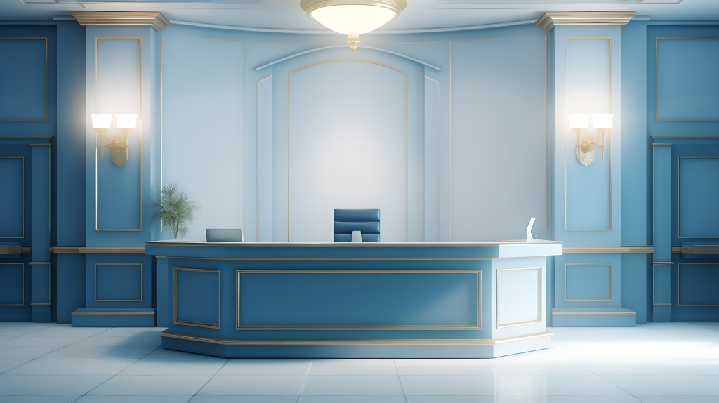 公司前台接待摄影图片