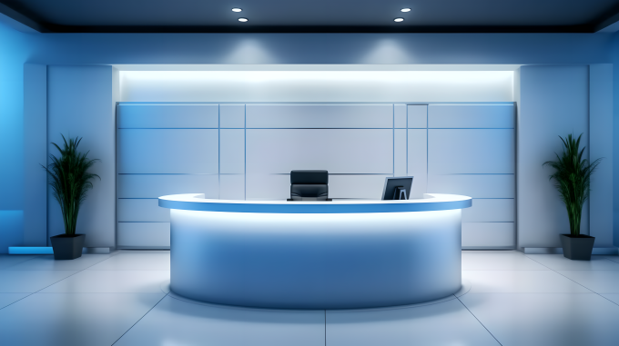 公司的前台现代风格摄影图片