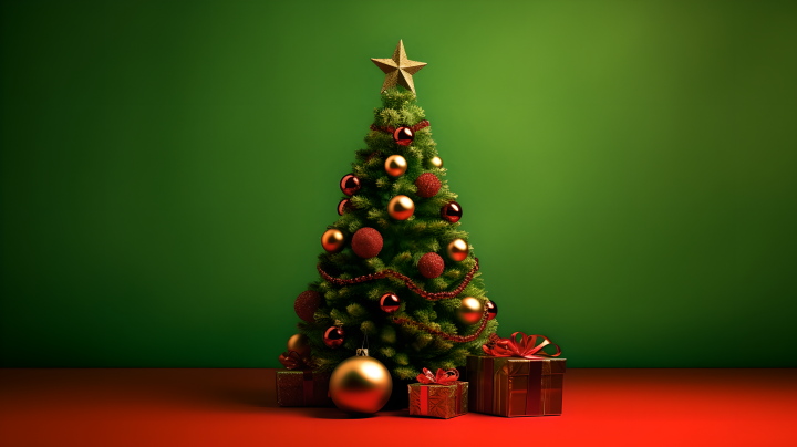 圣诞树美丽摄影版权图片下载