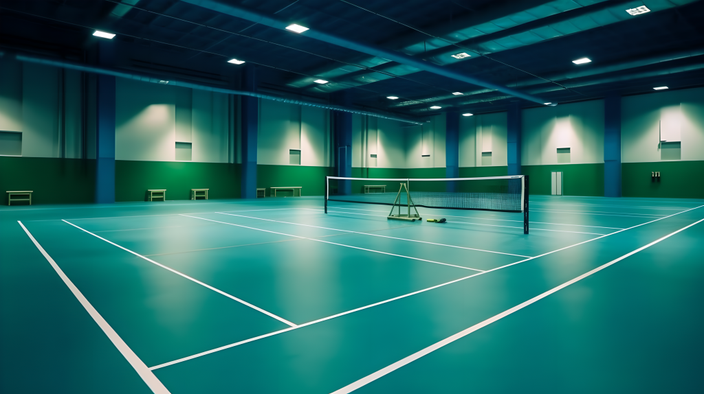 羽毛球场室内体育馆摄影图