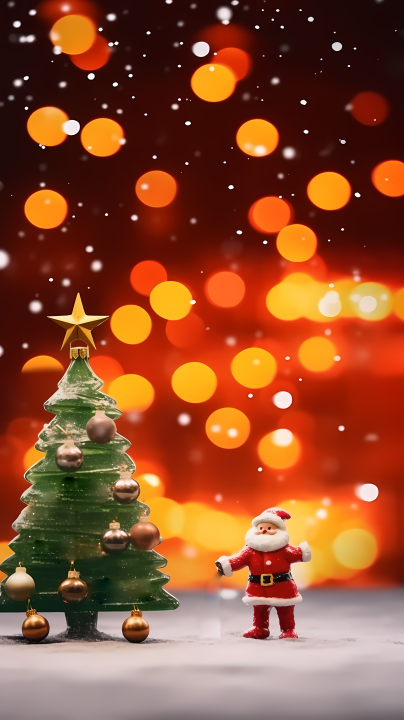 圣诞节装饰圣诞树摄影版权图片下载