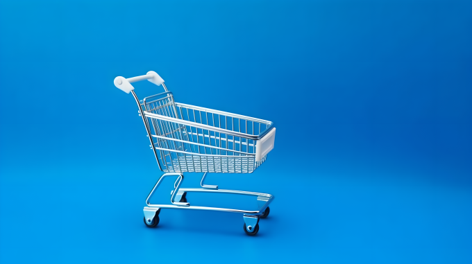 购物车空荡荡摄影图片