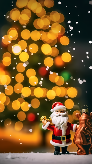 圣诞节圣诞老人摄影美景