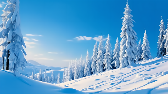 冬日风景摄影图