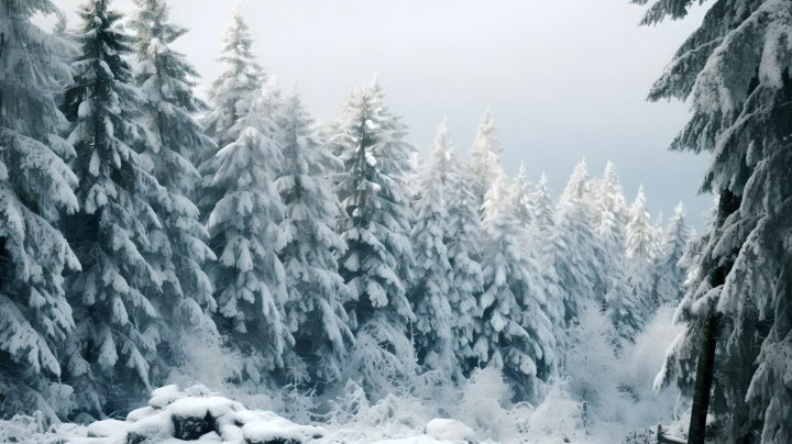 冬天白雪覆盖摄影版权图片下载