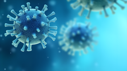 医疗病毒蓝色新型冠状病毒摄影图片