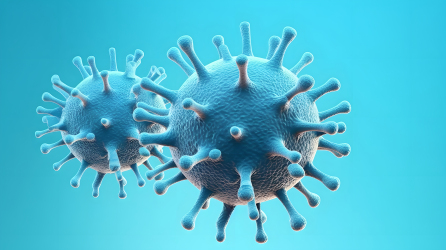 冠状病毒纳米朋克风格的摄影图片
