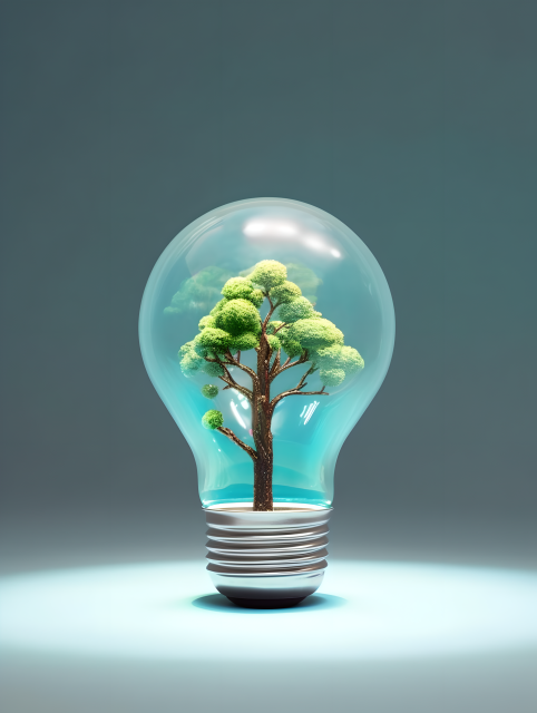 光与树的跳动摄影图片