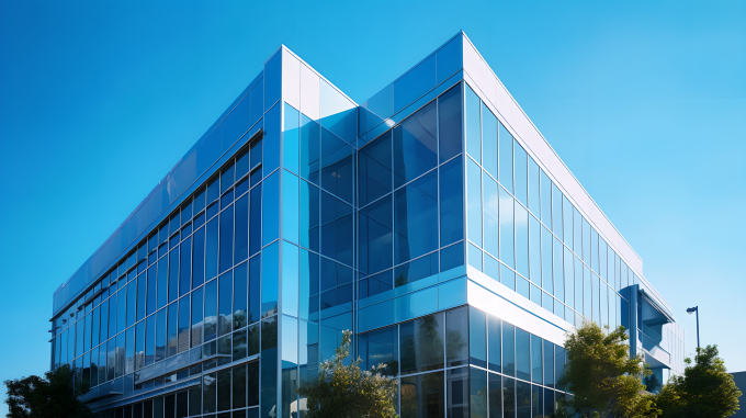 现代建筑与蓝天