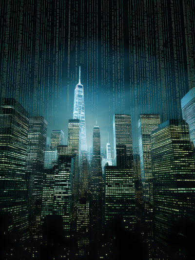 科技数字城市建筑摄影图