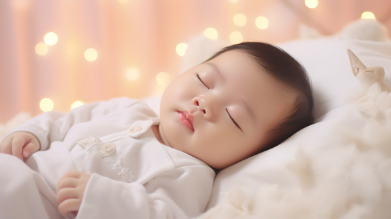 可爱婴儿睡觉摄影图片