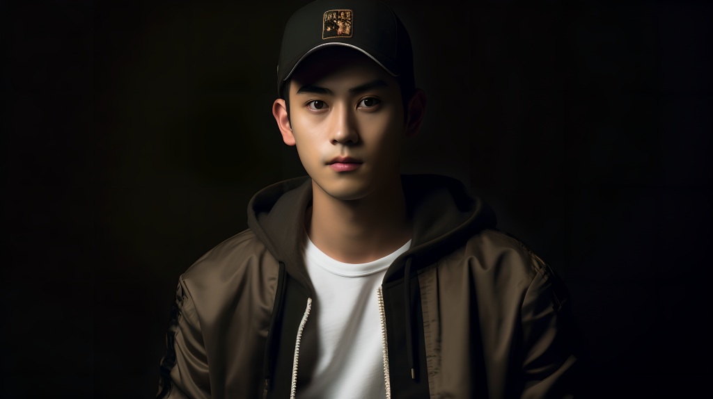 帅气时装模特半身照摄影版权图片下载