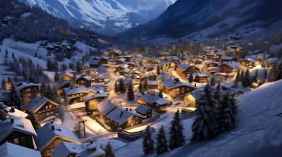 瑞士风格浪漫乡村生活摄影图片