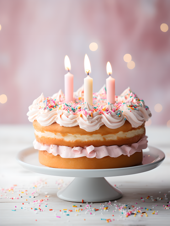 生日蛋糕独特视角版权图片下载