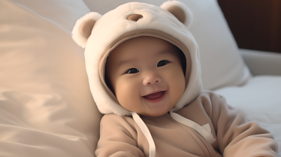 微笑的宝宝超级可爱摄影图片