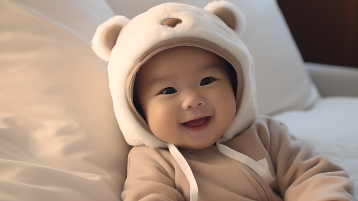 微笑的宝宝超级可爱摄影版权图片下载