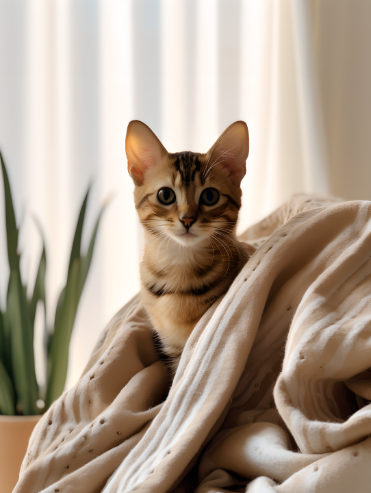 室内的慵懒小猫摄影版权图片下载