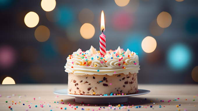 生日蛋糕庆祝生日摄影图片