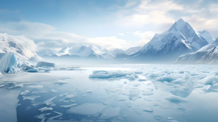 沿海冰川的摄影版权图片下载