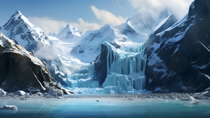 冰川自然景观摄影版权图片下载