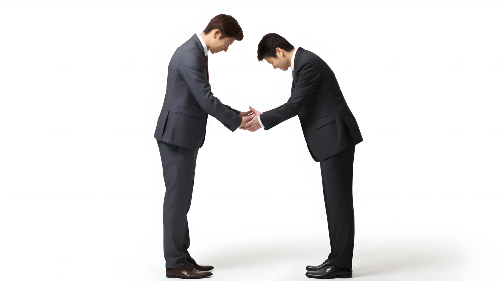 鞠躬感谢的图片