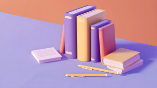 书本铅笔软色调摄影图片