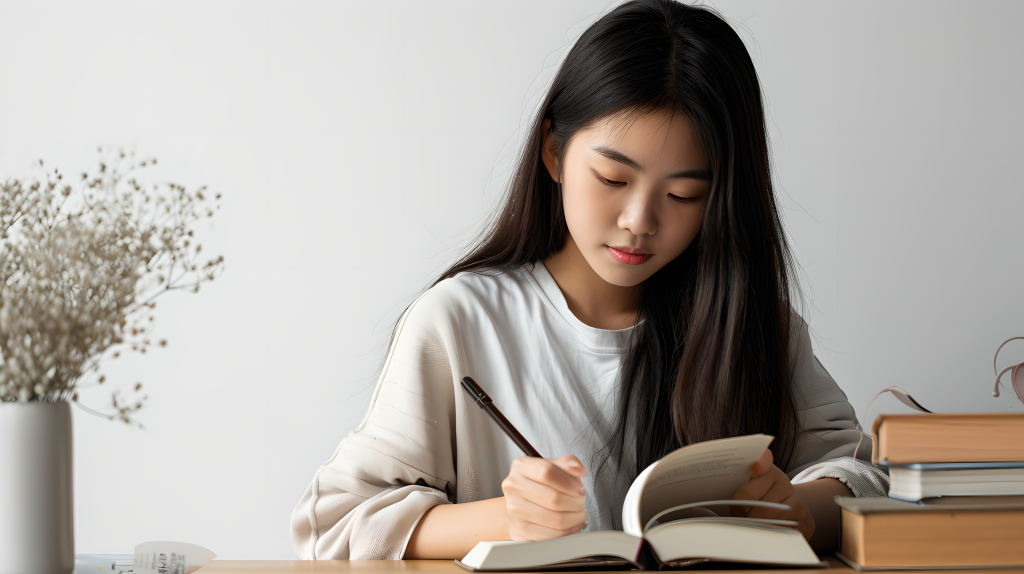 大学生阅读书写摄影图片