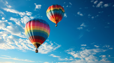 热气球色彩斑斓摄影图片