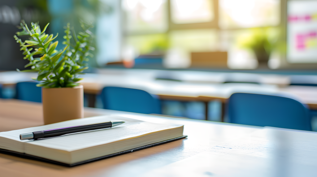 书本书桌安静学习摄影图片