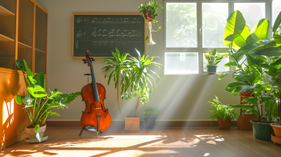 音乐教室大提琴图片