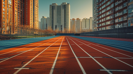 学校操场跑道图片